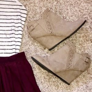 Wedge booties